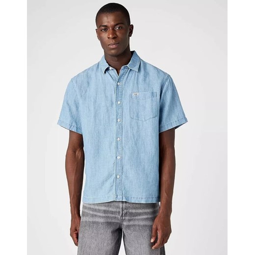 WRANGLER SS 1 PKT SHIRT MĘSKA KOSZULA JEANSOWA LIGHT HEMP W5E3BNH97 112146114 ze sklepu YouNeedit.pl w kategorii Koszule męskie - zdjęcie 180293811