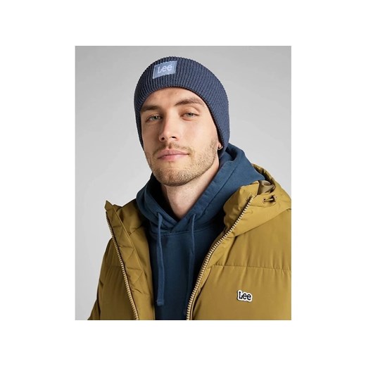LEE BEANIE MĘSKA CZAPKA ZIMOWA LOGO PARRY BLUE LP514766 112320590 ze sklepu YouNeedit.pl w kategorii Czapki zimowe męskie - zdjęcie 180293911