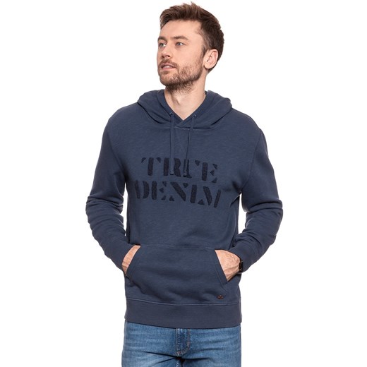 MUSTANG BLUZA Terry Hoodie BLUE NIGHTS 1006030 4085 ze sklepu YouNeedit.pl w kategorii Bluzy męskie - zdjęcie 180294330