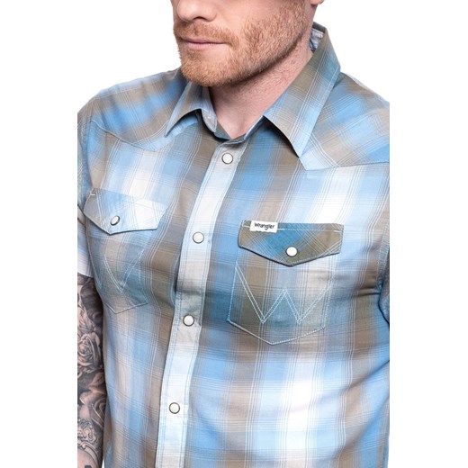 MĘSKA KOSZULA WRANGLER SS WESTERN SHIRT DUSTY OLIVE W5J06DX45 112130148 Wrangler M YouNeedit.pl