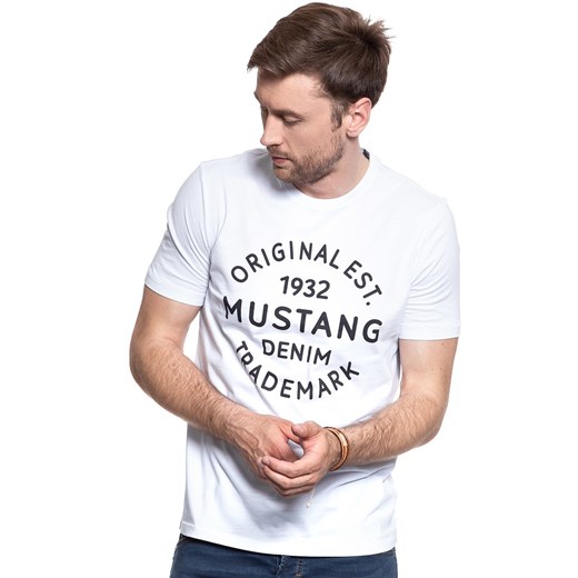 MUSTANG T SHIRT Logo T-Shirt general White 1007561 2045 Mustang XL YouNeedit.pl