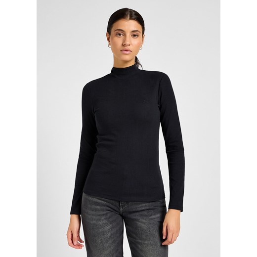 LEE DAMSKA KOSZULKA RIBBED LS HIGH NECK UNIONALL BLACK 112355165 L40H008520 ze sklepu YouNeedit.pl w kategorii Bluzki damskie - zdjęcie 180294920