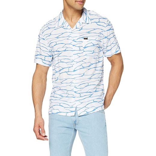 LEE SS RESORT SHIRT MĘSKA KOSZULA MATERIAŁOWA WHITE CANVAS L67PQJRR 112116926 ze sklepu YouNeedit.pl w kategorii Koszule męskie - zdjęcie 180295384