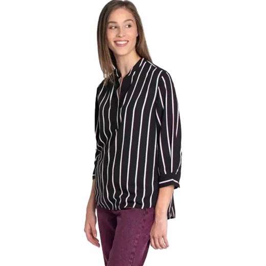 LEE BLOUSE DAMSKA KOSZULA MATERIAŁOWA W PASKI BLACK L46PAC01 112110953 ze sklepu YouNeedit.pl w kategorii Koszule damskie - zdjęcie 180295574