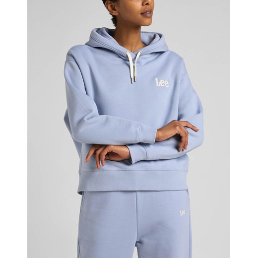 LEE ESSENTIAL HOODIE DAMSKA BLUZA LOGO PARRY BLUE L53PLJ66 112320680 ze sklepu YouNeedit.pl w kategorii Bluzy damskie - zdjęcie 180295654