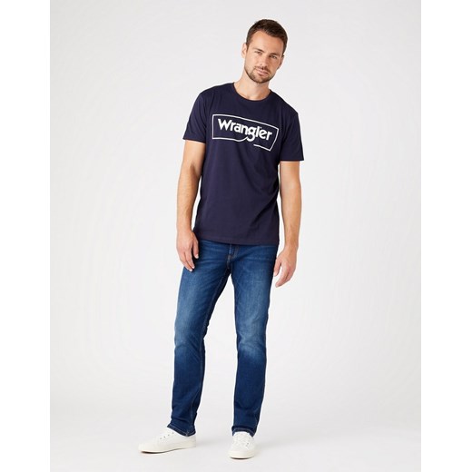 WRANGLER FRAME LOGO TEE MĘSKI T-SHIRT KOSZULKA NAVY W7H3D3114 112146325 Wrangler M YouNeedit.pl