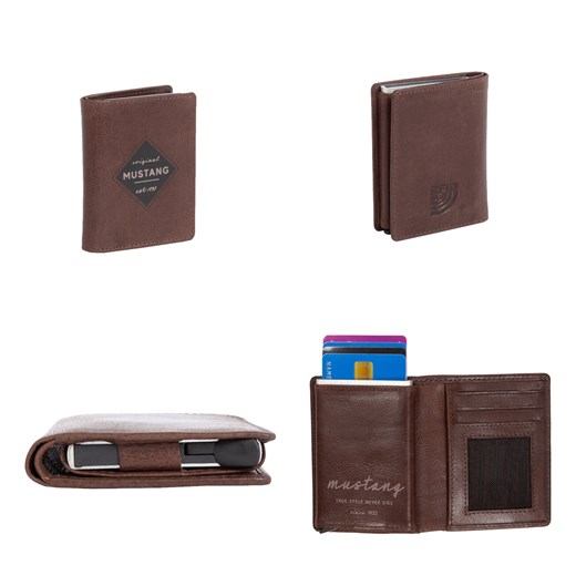 MUSTANG Santos Wallet Side Opening MĘSKI SKÓRZANY PORTFEL PREMIUM POJEMNY NA Mustang ONE SIZE YouNeedit.pl