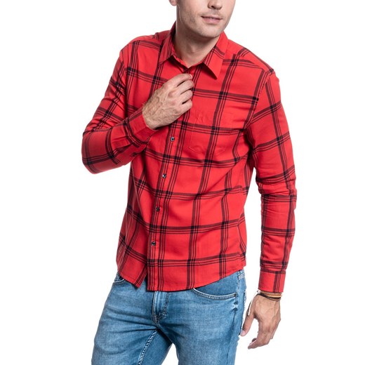 KOSZULA MĘSKA WRANGLER LS 1PKT SHIRT FORMULA RED W5A1ORXWO 112129981 Wrangler M YouNeedit.pl