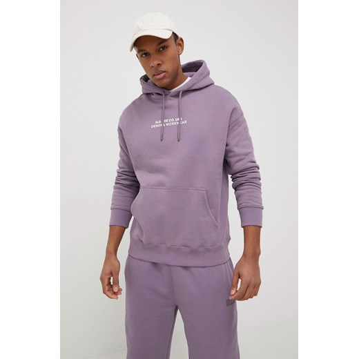 LEE LOGO LOOSE HOODIE WASHED PURPLE L83UTJTZ 112144596 ze sklepu YouNeedit.pl w kategorii Bluzy męskie - zdjęcie 180296524