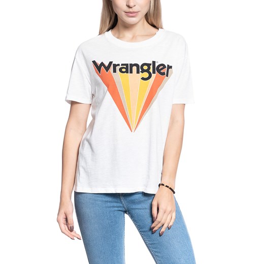 T-SHIRT DAMSKI WRANGLER BOYFRIEND TEE OFFWHITE W7019EA02 112130896 ze sklepu YouNeedit.pl w kategorii Bluzki damskie - zdjęcie 180296720