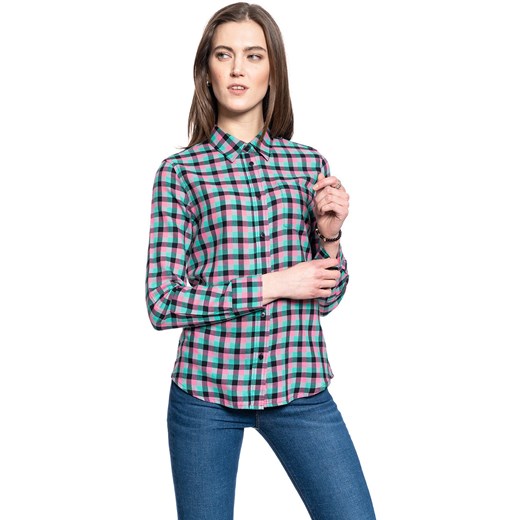 WRANGLER LS WESTERN SHIRT DAMSKA KOSZULA W KRATĘ DŁUGI RĘKAW BLACK W5Z1OR100 112130363 ze sklepu YouNeedit.pl w kategorii Koszule damskie - zdjęcie 180296900