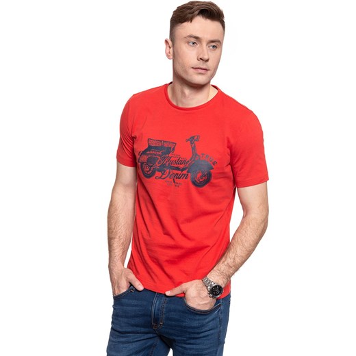 MĘSKI T-SHIRT MUSTANG ALEX C PRINT 1008962 7179 ze sklepu YouNeedit.pl w kategorii T-shirty męskie - zdjęcie 180296933