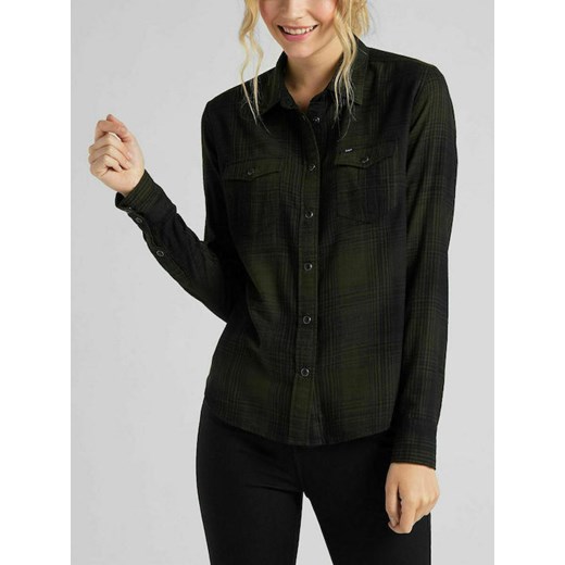 LEE REGULAR WESTERN SHIRT DAMSKA KOSZULA MATERIAŁOWA SERPICO GREEN L45SGBOJ 112110479 ze sklepu YouNeedit.pl w kategorii Koszule damskie - zdjęcie 180296953