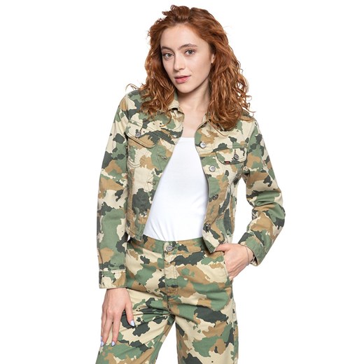 DAMSKA KURTKA JEANSOWA LEE CROPPED RIDER JACKET CAMOUFLAGE L54CCW03 112112756 ze sklepu YouNeedit.pl w kategorii Kurtki damskie - zdjęcie 180297371