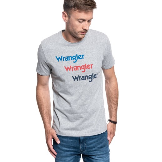 WRANGLER SS REPEAT TEE MID GREY MEL W7D7D3X37 112131768 Wrangler M YouNeedit.pl
