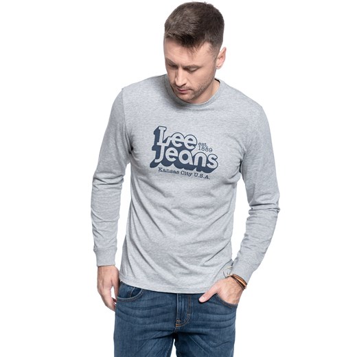 MĘSKI LONGSLEEVE LEE SEASONAL 70S LOGO GREY MELE L62OFQ37 112114755 Lee M YouNeedit.pl