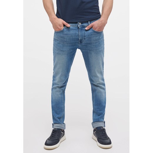 MĘSKIE SPODNIE JEANSOWE MUSTANG ATLANTA SUPER SKINNY DENIM BLUE 1014186 5000 313 ze sklepu YouNeedit.pl w kategorii Jeansy męskie - zdjęcie 180300094