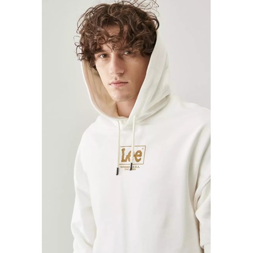 LEE LOOSE HOODIE MĘSKA BLUZA Z KAPTUREM LOGO ECRU L83SSPNQ 112145616 Lee XL YouNeedit.pl