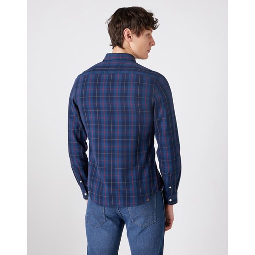 WRANGLER LS 1 PKT BUTTON DOWN MĘSKA KOSZULA MATERIAŁOWA DARK BLUE TEAL W5F34MB16 Wrangler M YouNeedit.pl