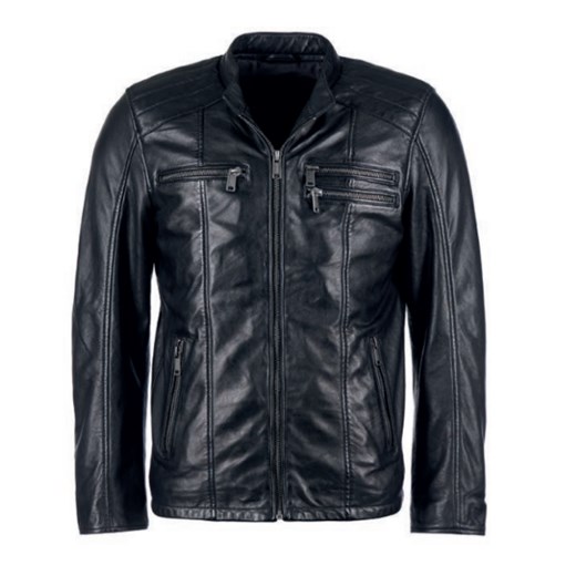 MUSTANG BIKER JACKET MĘSKA KURTKA SKÓRZANA SKÓRA ELEGANCKA NA ZAMEK MU-M242-164 ze sklepu YouNeedit.pl w kategorii Kurtki męskie - zdjęcie 180300811