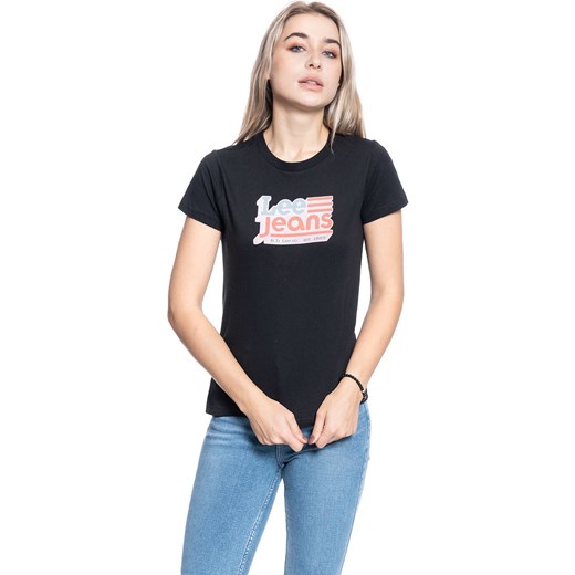 DAMSKI T-SHIRT LEE CREW NECK TEE BLACK L41LYG01 112109066 ze sklepu YouNeedit.pl w kategorii Bluzki damskie - zdjęcie 180301174