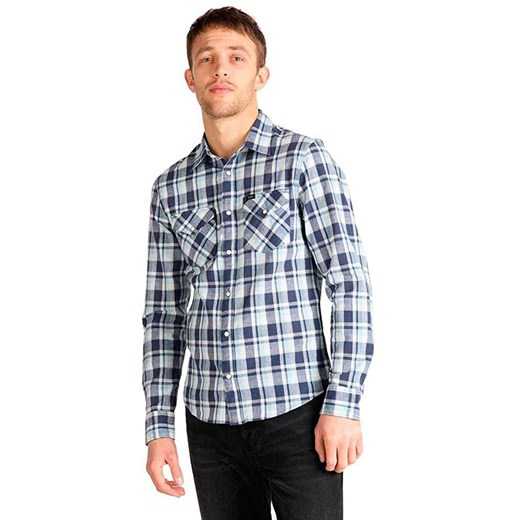 LEE CLEAN WESTERN SHIRT MĘSKA KOSZULA MATERIAŁOWA SLIM FIT NAVY L644DI35 112115488 ze sklepu YouNeedit.pl w kategorii Koszule męskie - zdjęcie 180301962