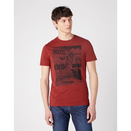 MĘSKI T-SHIRT WRANGLER SS MOTEL TEE RUSTY BROWN W7G3D3H11 112131829 ze sklepu YouNeedit.pl w kategorii T-shirty męskie - zdjęcie 180302132