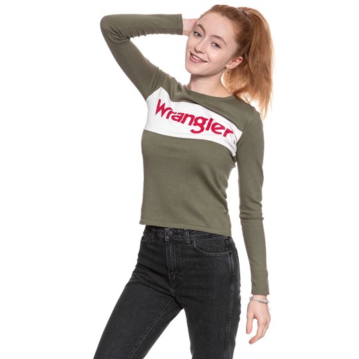 DAMSKI SWETER WRANGLER INTARISA KNIT DEEP LICHEN GRN W800SPW1X 112132198 ze sklepu YouNeedit.pl w kategorii Swetry damskie - zdjęcie 180302442