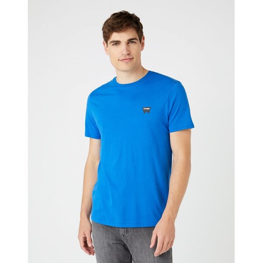 WRANGLER SS SIGN OFF TEE MĘSKI T-SHIRT KOSZULKA LOGO NAUTICAL BLUE W7C07D3V2 112146300 ze sklepu YouNeedit.pl w kategorii T-shirty męskie - zdjęcie 180302562