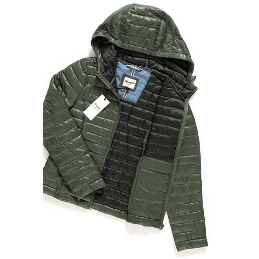DAMSKA KURTKA PRZEJŚCIOWA WRANGLER PUFFER JACKET VETIVER GREEN W4112Y4T7 ze sklepu YouNeedit.pl w kategorii Kurtki damskie - zdjęcie 180302753