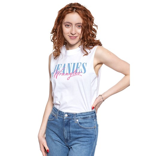 WRANGLER T SHIRT DAMSKI SLEEVELESS TEE WHITE W7Q6GH989 112132085 ze sklepu YouNeedit.pl w kategorii Bluzki damskie - zdjęcie 180302893