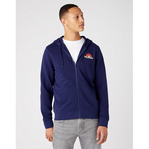 WRANGLER ZIP THRU RAINBOW MĘSKA BLUZA ROZPINANA LOGO MEDIEVAL BLUE W6J0ILX9I 112146207 ze sklepu YouNeedit.pl w kategorii Bluzy męskie - zdjęcie 180303044