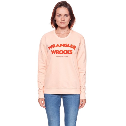 BLUZA WRANGLER DAMSKA WROCKS SWEAT PEACH PARFAIT W601OHYUD 112130375 ze sklepu YouNeedit.pl w kategorii Bluzy damskie - zdjęcie 180303072