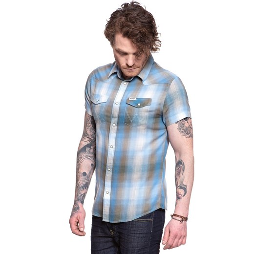 MĘSKA KOSZULA WRANGLER SS WESTERN SHIRT DUSTY OLIVE W5J06DX45 112130148 Wrangler M YouNeedit.pl