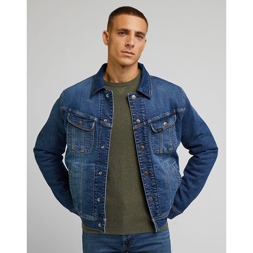 LEE REVERSABLE RIDER JACKET MĘSKA KURTKA JEANSOWA DŻINSOWA NA GUZIKI MID DARK L89HPME46 ze sklepu YouNeedit.pl w kategorii Kurtki męskie - zdjęcie 180303430