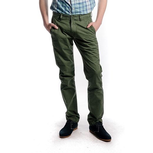 LEE CHINO SLIM MĘSKIE SPODNIE MATERIAŁOWE GREEN L768CA67 ze sklepu YouNeedit.pl w kategorii Jeansy męskie - zdjęcie 180303450