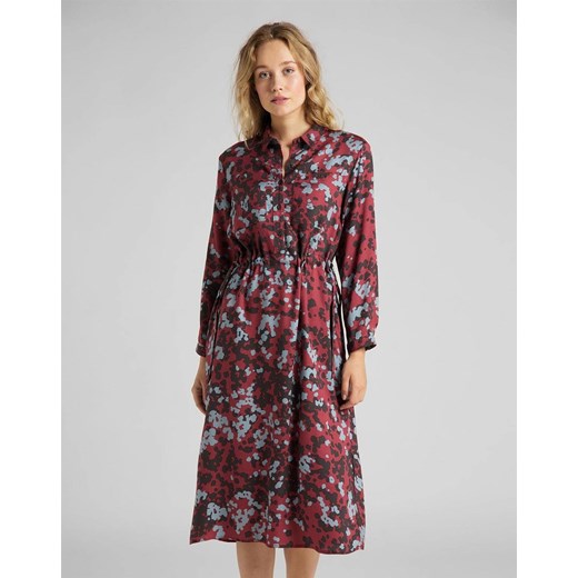 LEE LONG WORKER DRESS DAMSKA SUKIENKA RED OCHRE L50GGYOE 112111321 ze sklepu YouNeedit.pl w kategorii Sukienki - zdjęcie 180303802
