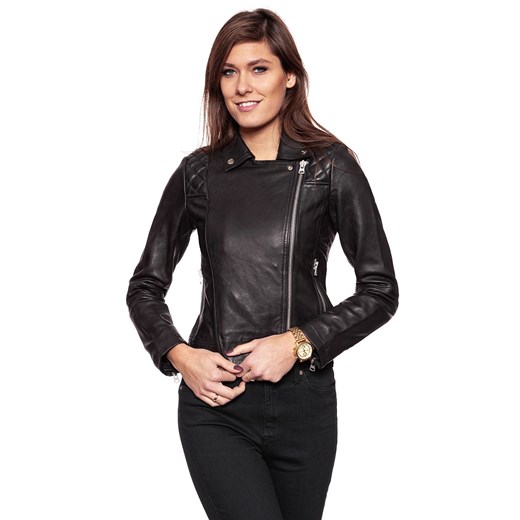 DAMSKA KURTKA SKÓRZANE WRANGLER LEATHER BIKER BLACK W4109ZG01 ze sklepu YouNeedit.pl w kategorii Kurtki damskie - zdjęcie 180303930