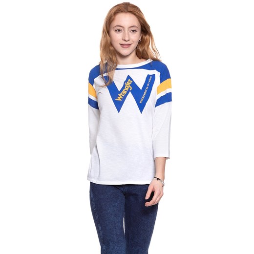 WRANGLER T SHIRT DAMSKI B&Y LS LOOSE TEE WHITE W723LEA12 112130926 ze sklepu YouNeedit.pl w kategorii Bluzki damskie - zdjęcie 180304613