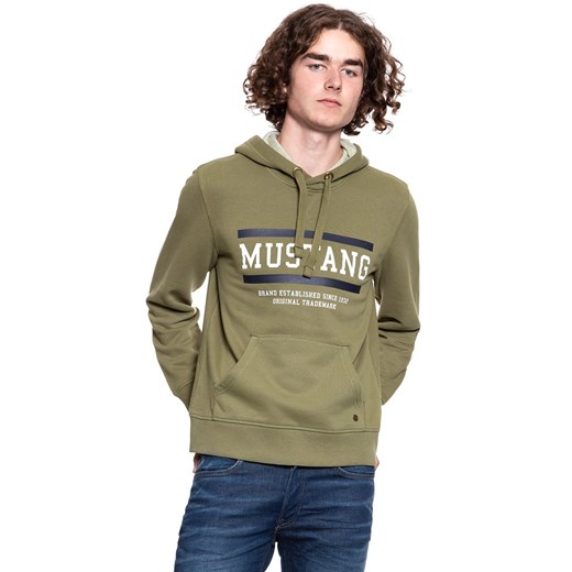 MUSTANG BLUZA Bennet H Logo BURNT OLIVE 1008008 6358 ze sklepu YouNeedit.pl w kategorii Bluzy męskie - zdjęcie 180305052