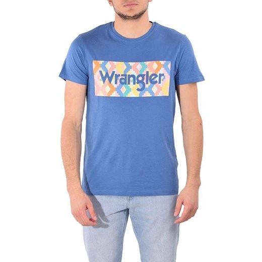 T-SHIRT MĘSKI WRANGLER SUMMER LOGO TEE FEDERAL BLUE W7A3FQB01 112131176 Wrangler S YouNeedit.pl