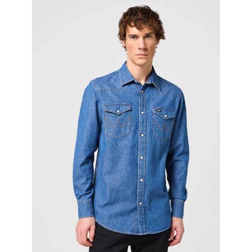WRANGLER LS WESTERN SHIRT MĘSKA KOSZULA ELEGANCKA BARREL BLUE 112350488 W556015512 ze sklepu YouNeedit.pl w kategorii Koszule męskie - zdjęcie 180305310