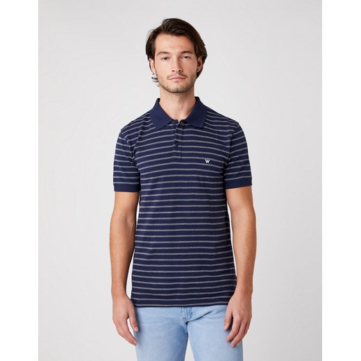 MĘSKIE POLO WRANGLER SS YD STRIPE POLO NAVY W7ALKD114 112131349 ze sklepu YouNeedit.pl w kategorii T-shirty męskie - zdjęcie 180305424