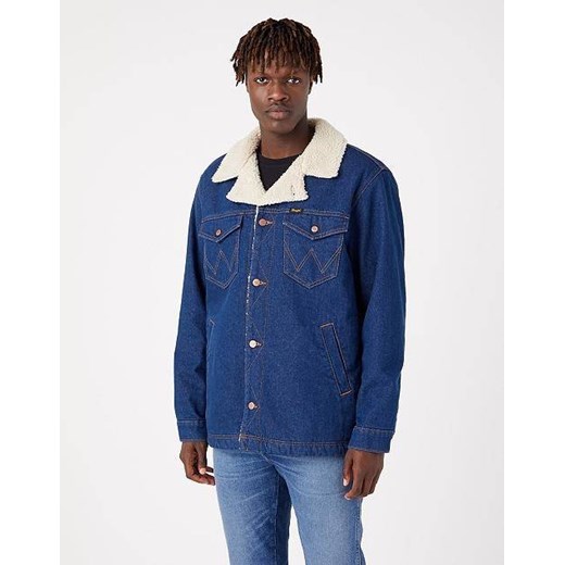 WRANGLER WRANGE SHERPA JACKET MĘSKA KURTKA JEANSOWA RETRO BLUE W445AR071 112324494 ze sklepu YouNeedit.pl w kategorii Kurtki męskie - zdjęcie 180305513