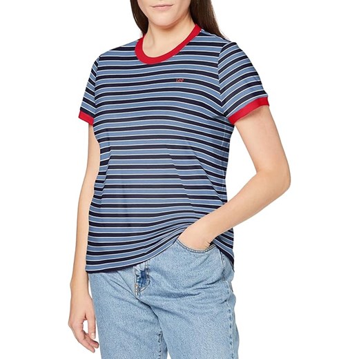 LEE DAMSKA KOSZULKA YARN DYE STRIPE TEE FROST PINK L41PKAMC 112109129 ze sklepu YouNeedit.pl w kategorii Bluzki damskie - zdjęcie 180305681