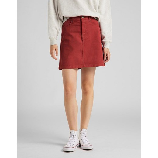 DAMSKA SPÓDNICA LEE A LINE ZIP SKIRT RED OCRE L38FQM38 112108160 ze sklepu YouNeedit.pl w kategorii Spódnice - zdjęcie 180305961