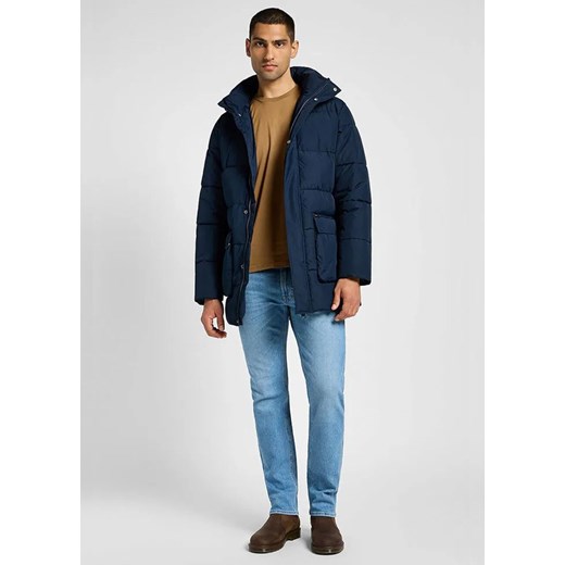LEE MĘSKA KURTKA ZIMOWA LONG PUFFER JACKET RIVET NAVY 112355663 LD48015599 ze sklepu YouNeedit.pl w kategorii Kurtki męskie - zdjęcie 180306612