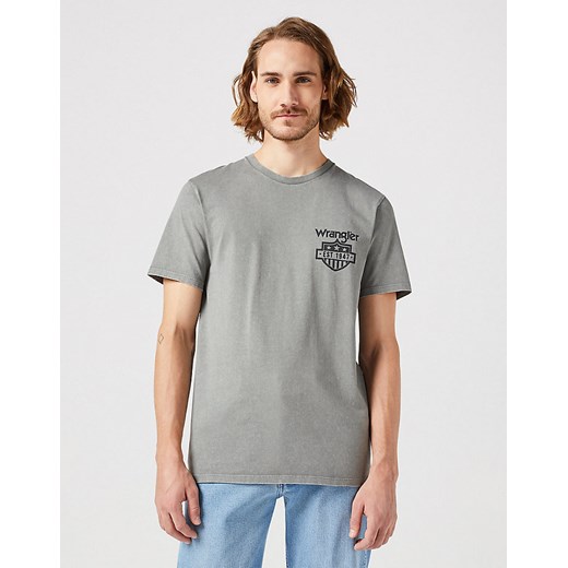 WRANGLER GRAPHIC TEE MĘSKA KOSZULKA T-SHIRT GUN METAL 112351232 W7CA018218 ze sklepu YouNeedit.pl w kategorii T-shirty męskie - zdjęcie 180306952