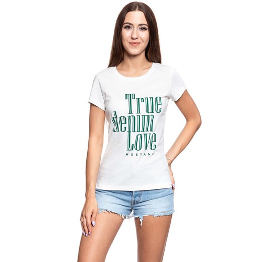 MUSTANG T SHIRT DAMSKI Alexia C Print Cloud Dancer 1008971 2020 ze sklepu YouNeedit.pl w kategorii Bluzki damskie - zdjęcie 180307083