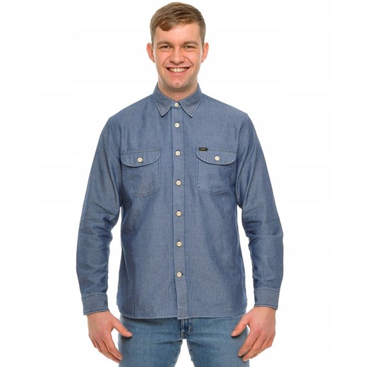 LEE WORKER SHIRT RELAXED FIT MĘSKA KOSZULA JEANSOWA DARK NAVY L68HJLNM 112117131 ze sklepu YouNeedit.pl w kategorii Koszule męskie - zdjęcie 180307101
